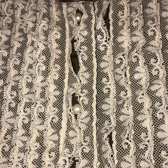 Rendez-Vous by Paul & Joe Sister Olive green Sleeveless Pearl Button Down S/XS - Picture 5 of 10